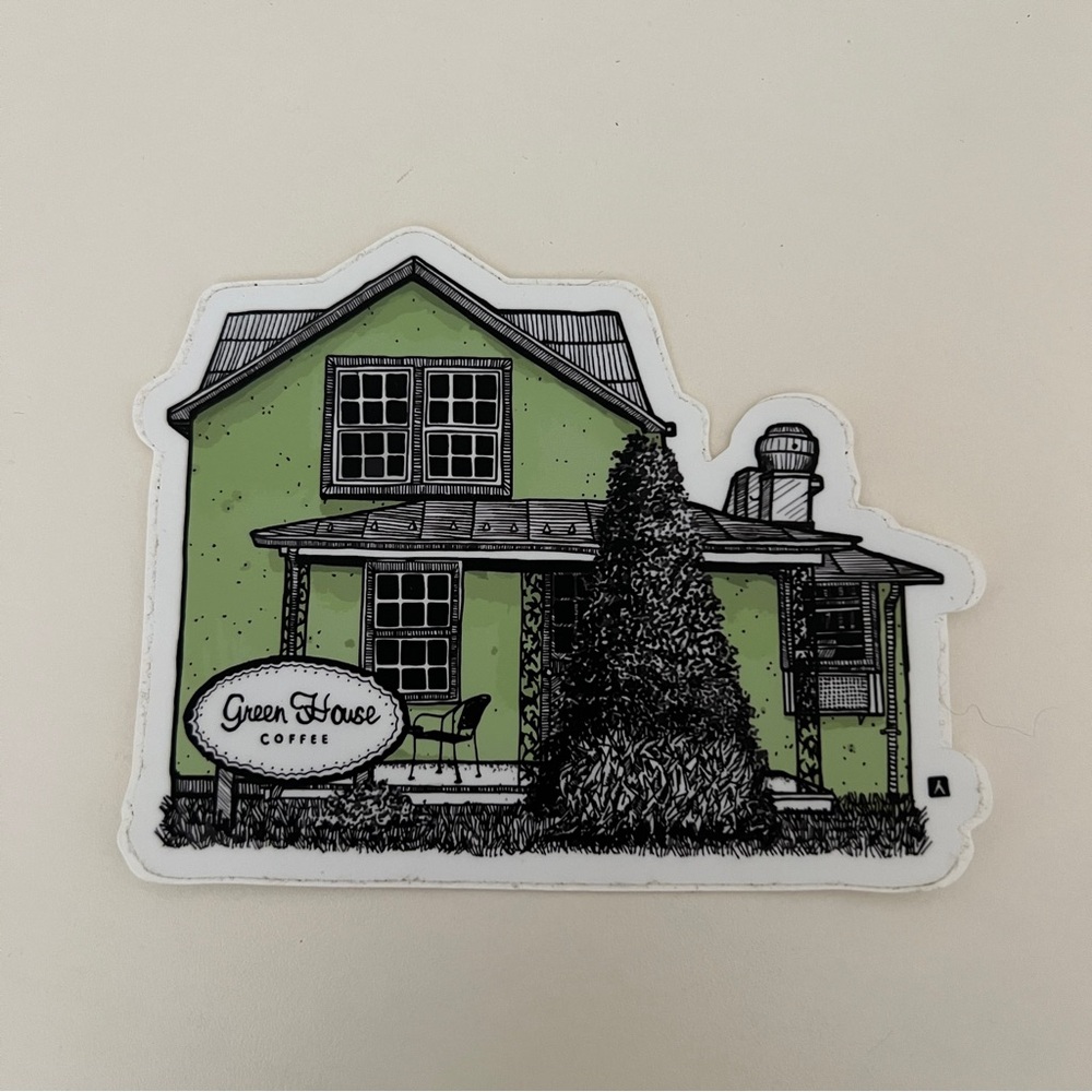 Green House Coffee Sticker Virginia